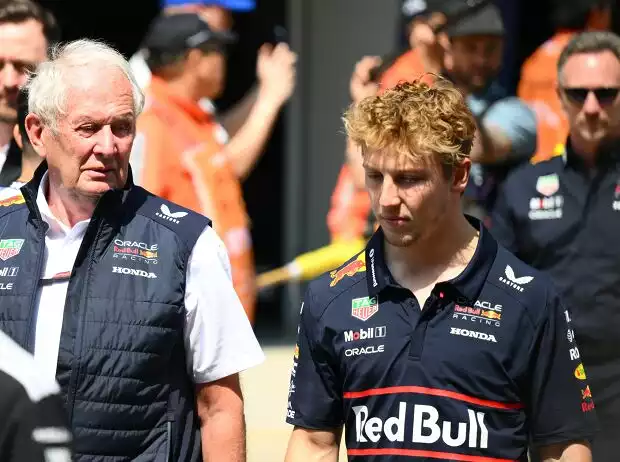 Helmut Marko, Liam Lawson Titel-Bild zur News: Helmut Marko, Liam Lawson