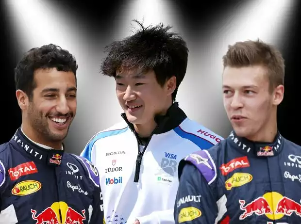 Daniel Ricciardo, Yuki Tsunoda, Daniil Kwjat Titel-Bild zur News: Daniel Ricciardo, Yuki Tsunoda, Daniil Kwjat