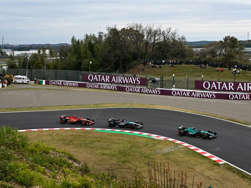 Die zweite Degner-Kurve in Suzuka während des Formel-1-Rennens 2024
