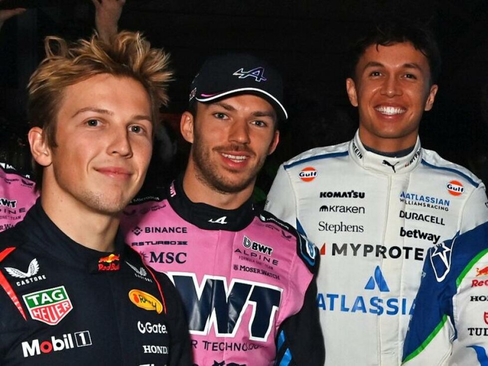 Liam Lawson, Pierre Gasly, Alexander Albon
