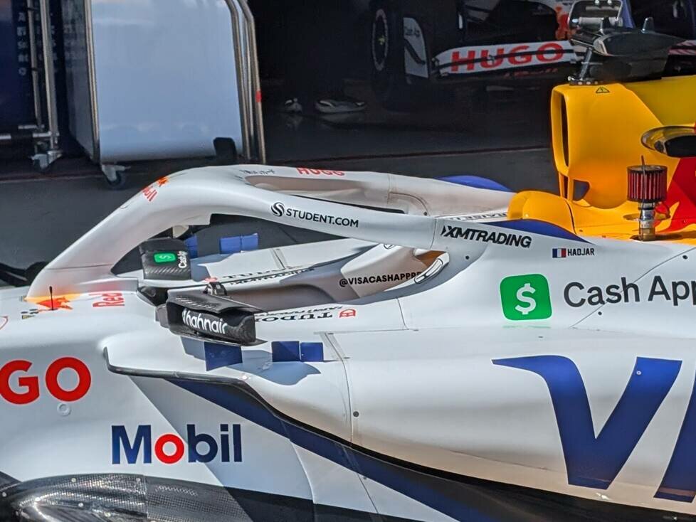 Neue Halo-Verkleidung am Racing Bulls VCARB 02 in Suzuka 2025