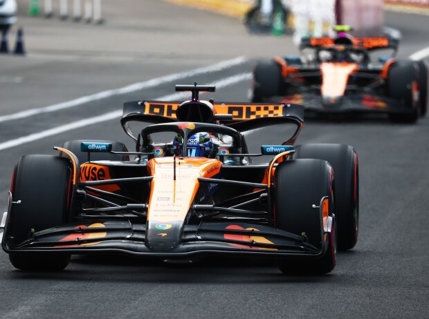 Oscar Piastri und Lando Norris lieferten sich wieder einen engen Schlagabtausch Oscar Piastri und Lando Norris lieferten sich wieder einen engen Schlagabtausch