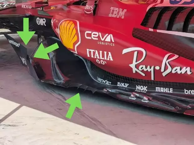 Ferrari-Unterboden beim Formel-1-Rennen in Bahrain 2025 Titel-Bild zur News: Ferrari-Unterboden beim Formel-1-Rennen in Bahrain 2025