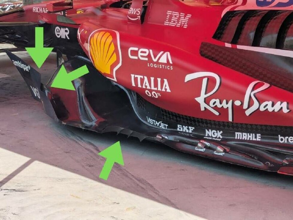 Ferrari-Unterboden beim Formel-1-Rennen in Bahrain 2025