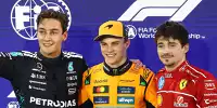 Oscar Piastri, George Russell, Charles Leclerc
