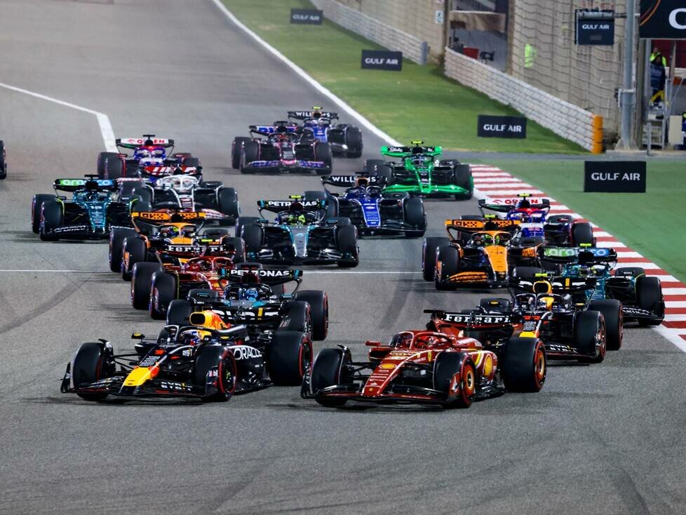 Der Start zum Formel-1-Rennen in Bahrain 2025