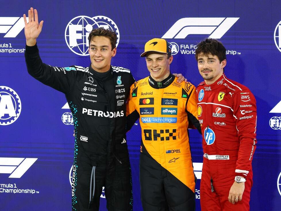 Oscar Piastri, George Russell, Charles Leclerc