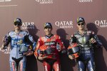 Alex Marquez (Gresini), Marc Marquez (Ducati) und Fabio Quartararo (Yamaha) 