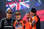 Oscar Piastri (McLaren), George Russell (Mercedes) und Lando Norris (McLaren) 