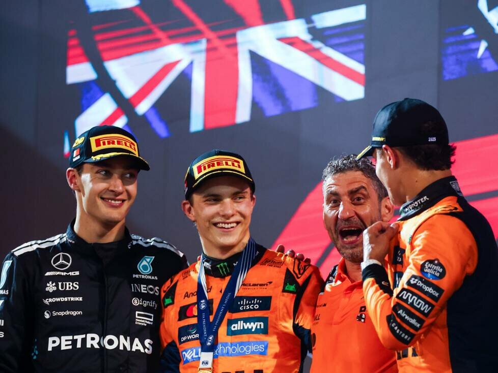 Oscar Piastri, George Russell, Lando Norris