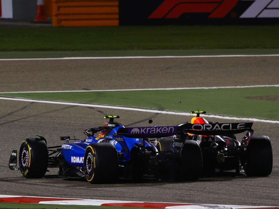 Carlos Sainz (Williams FW47) kollidiert mit Yuki Tsunoda (Red Bull RB21) beim Formel-1-Rennen in Bahrain 2025