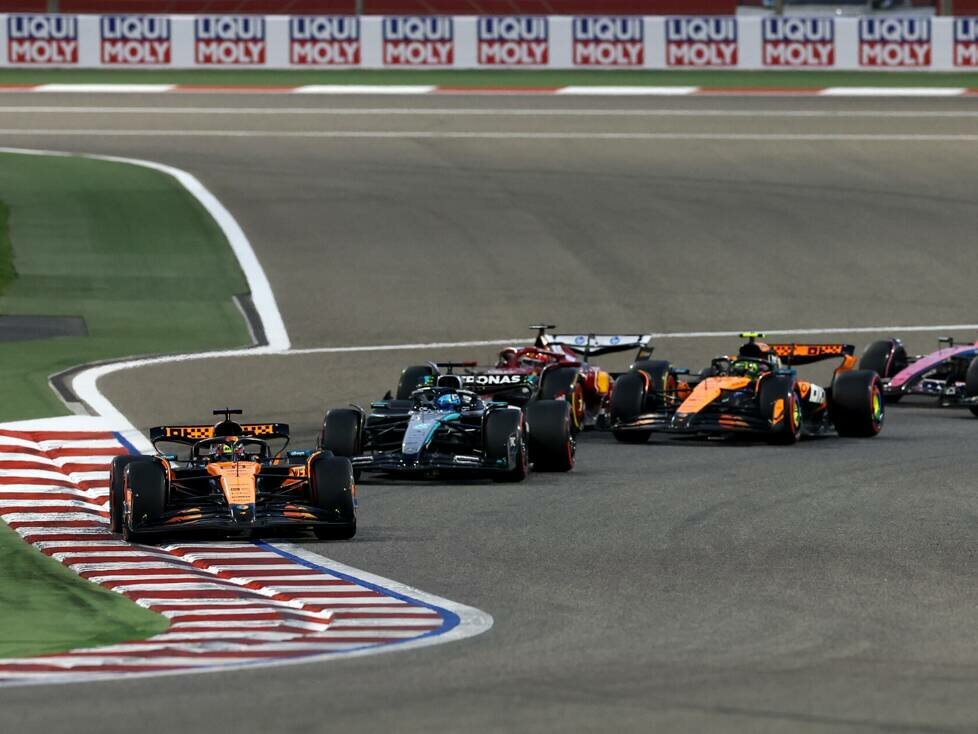Oscar Piastri, George Russell, Lando Norris, Charles Leclerc