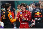 Oscar Piastri (McLaren), Max Verstappen (Red Bull) und Charles Leclerc (Ferrari) 