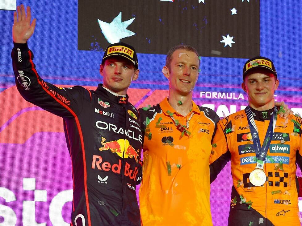Oscar Piastri, Max Verstappen, Charles Leclerc