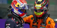 Max Verstappen mit Oscar Piastri in der Formel-1-Saison 2025