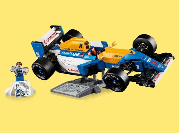 Fotomontage: Der Williams FW14B aus Lego-Klemmsteinen Fotomontage: Der Williams FW14B aus Lego-Klemmsteinen