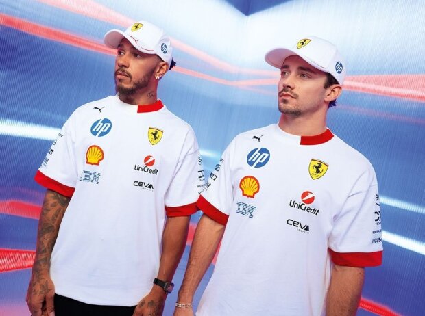 Lewis Hamilton, Charles Leclerc, Ferrari