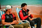 Oliver Bearman (Haas) und Esteban Ocon (Haas) 
