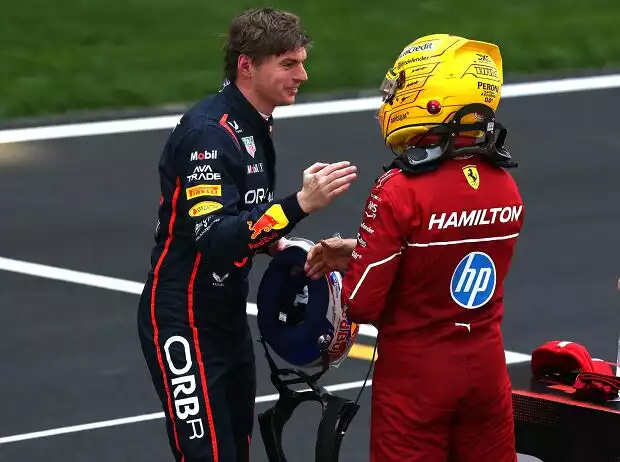 Lewis Hamilton wünscht Max Verstappen alles Gute beim Vaterglück Titel-Bild zur News: Lewis Hamilton wünscht Max Verstappen alles Gute beim Vaterglück