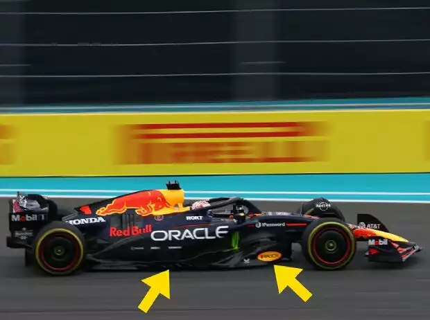 Max Verstappen im modifizierten Red Bull RB21 in Miami 2025 Titel-Bild zur News: Max Verstappen im modifizierten Red Bull RB21 in Miami 2025