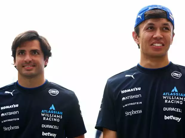 Carlos Sainz mit Williams-Teamkollege Alexander Albon Titel-Bild zur News: Carlos Sainz mit Williams-Teamkollege Alexander Albon
