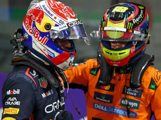 Max Verstappen mit Oscar Piastri in der Formel-1-Saison 2025 Titel-Bild zur News: Max Verstappen mit Oscar Piastri in der Formel-1-Saison 2025