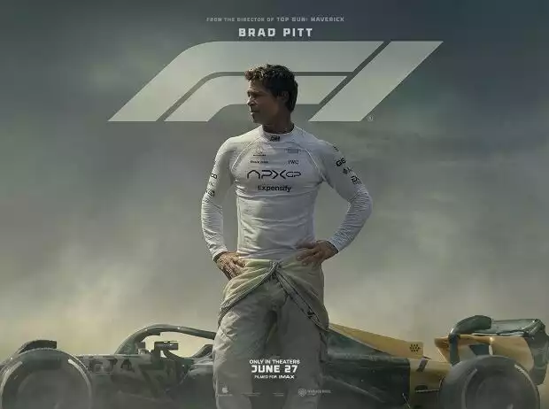 Brad Pitt (Offizielles Poster zum Film "F1") Titel-Bild zur News: Brad Pitt (Offizielles Poster zum Film "F1")