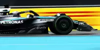 George Russell im Mercedes W16 in Miami 2025