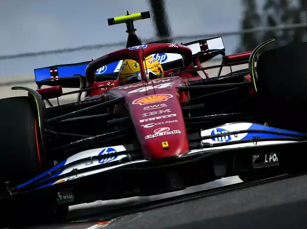 Lewis Hamilton im Ferrari SF-25 in Miami 2025 Titel-Bild zur News: Lewis Hamilton im Ferrari SF-25 in Miami 2025