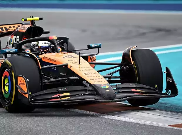Lando Norris im McLaren MCL39 beim Formel-1-Rennen in Miami 2025 Titel-Bild zur News: Lando Norris im McLaren MCL39 beim Formel-1-Rennen in Miami 2025
