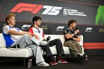 Andrea Kimi Antonelli, Liam Lawson (Racing Bulls) und Esteban Ocon (Haas) 