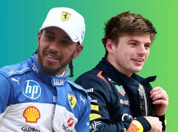 Lewis Hamilton und Max Verstappen (Fotomontage) Titel-Bild zur News: Lewis Hamilton und Max Verstappen (Fotomontage)