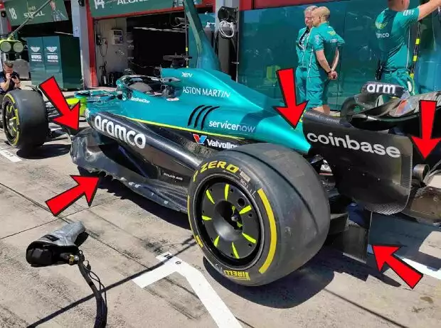 Die Updates am Aston Martin AMR25 beim Formel-1-Rennen in Imola 2025 Titel-Bild zur News: Die Updates am Aston Martin AMR25 beim Formel-1-Rennen in Imola 2025