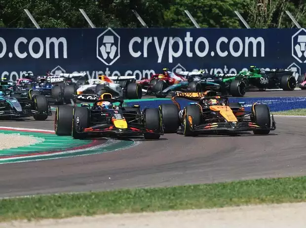 Max Verstappen, Oscar Piastri, George Russell, Lando Norris Titel-Bild zur News: Max Verstappen, Oscar Piastri, George Russell, Lando Norris