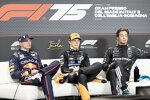 Max Verstappen (Red Bull), Oscar Piastri (McLaren) und George Russell (Mercedes) 
