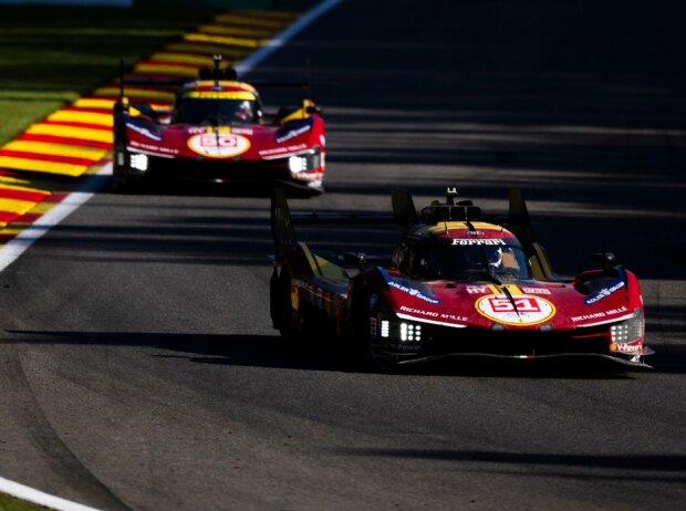 Der Ferrari #51 setzte sich in Spa gegen die #50 durch Der Ferrari #51 setzte sich in Spa gegen die #50 durch