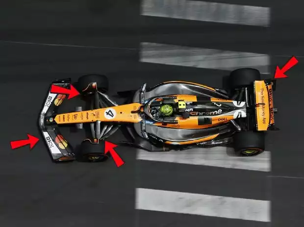 McLaren MCL39 in Monaco 2025 mit Updates Titel-Bild zur News: McLaren MCL39 in Monaco 2025 mit Updates
