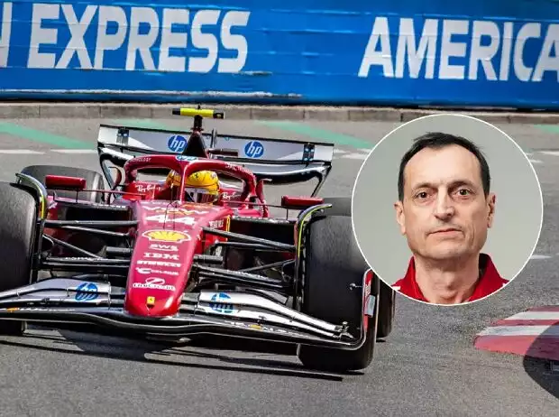 Lewis Hamilton im Ferrari SF-25 in Monaco 2025 mit Renningenieur Riccardo Adami (Fotomontage) Titel-Bild zur News: Lewis Hamilton im Ferrari SF-25 in Monaco 2025 mit Renningenieur Riccardo Adami (Fotomontage)