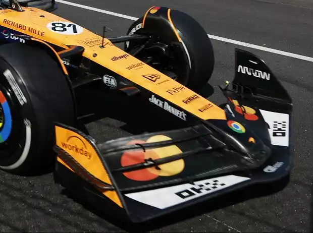 Frontflügel am McLaren MCL39 von Oscar Piastri in Monaco 2025 Titel-Bild zur News: Frontflügel am McLaren MCL39 von Oscar Piastri in Monaco 2025