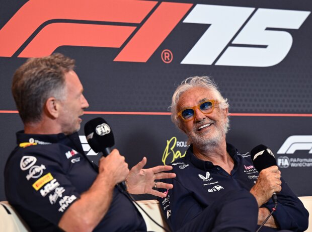 Flavio Briatore konnte über Horners kleinen Scherz auf seine Kosten lachen Flavio Briatore konnte über Horners kleinen Scherz auf seine Kosten lachen