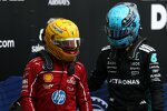Lewis Hamilton (Ferrari) und George Russell (Mercedes) 