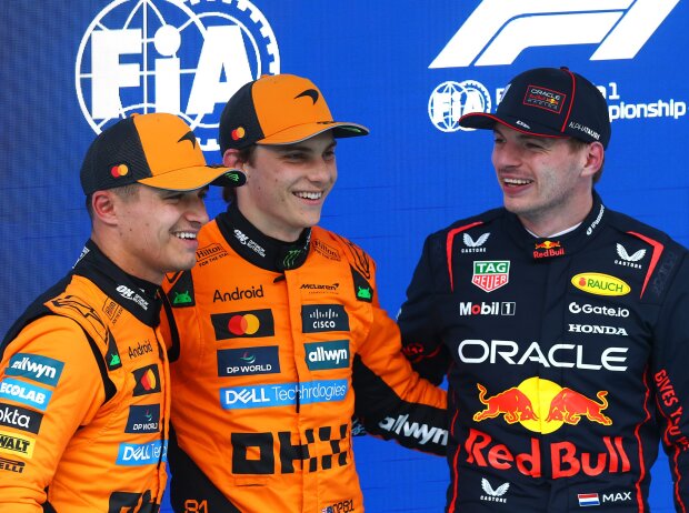 Noch sind alle happy: Doch wenn Max Verstappen drückt, droht die Teamorder Noch sind alle happy: Doch wenn Max Verstappen drückt, droht die Teamorder