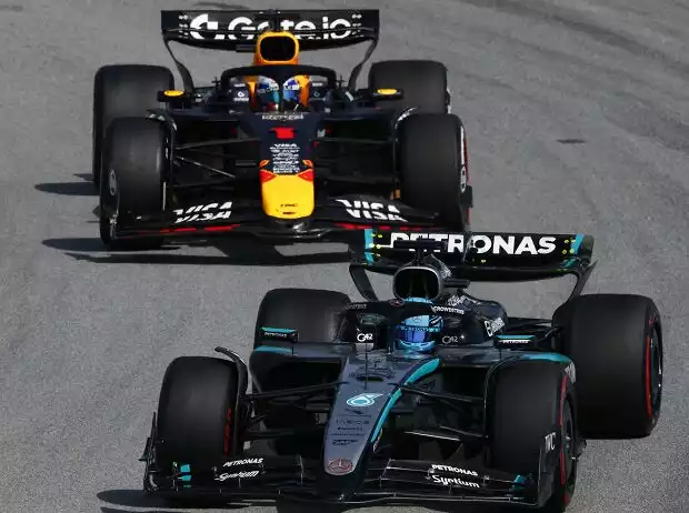 George Russell, Max Verstappen Titel-Bild zur News: George Russell, Max Verstappen