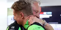 Nico Hülkenberg und Jonathan Wheatley feiern Platz fünf beim Formel-1-Rennen in Spanien 2025
