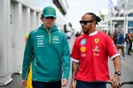 Lance Stroll (Aston Martin) und Lewis Hamilton (Ferrari) 