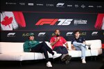 Lance Stroll (Aston Martin), Lewis Hamilton (Ferrari) und Franco Colapinto (Alpine) 
