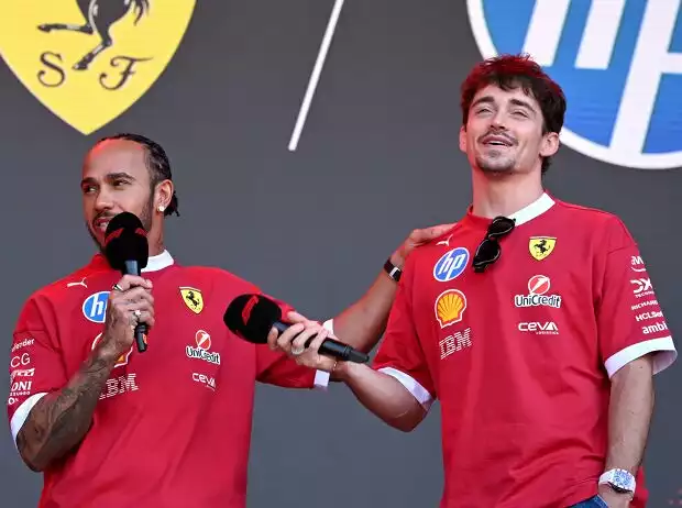Ziemlich beste Freunde: Lewis Hamilton und Ferrari-Kollege Charles Leclerc Titel-Bild zur News: Ziemlich beste Freunde: Lewis Hamilton und Ferrari-Kollege Charles Leclerc