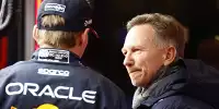 Max Verstappen und Red-Bull-Teamchef Christian Horner