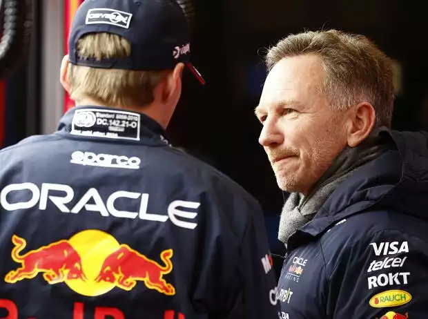 Max Verstappen und Red-Bull-Teamchef Christian Horner Titel-Bild zur News: Max Verstappen und Red-Bull-Teamchef Christian Horner