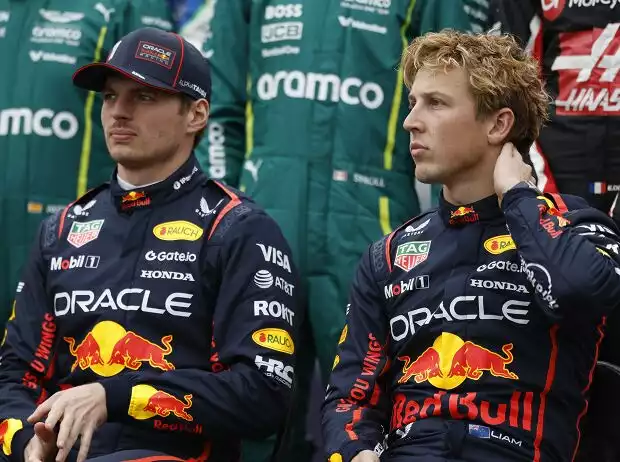 Max Verstappen, Liam Lawson Titel-Bild zur News: Max Verstappen, Liam Lawson
